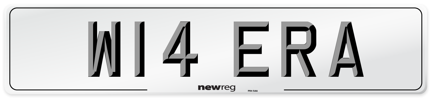 W14 ERA Number Plate from New Reg